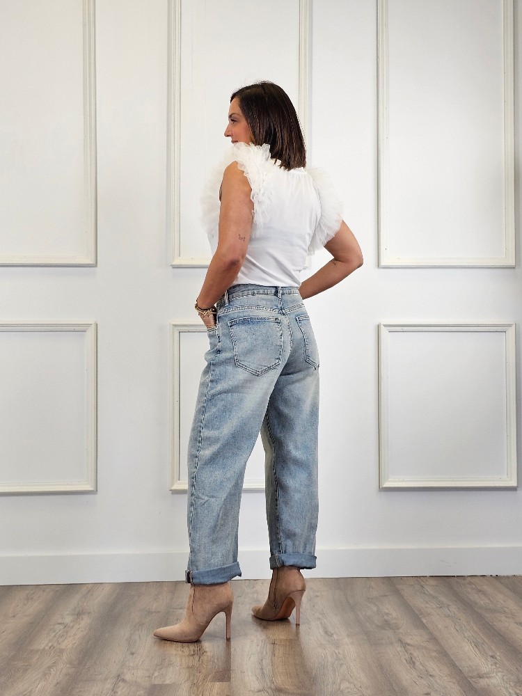 PANTALON DENIM MOMFIT