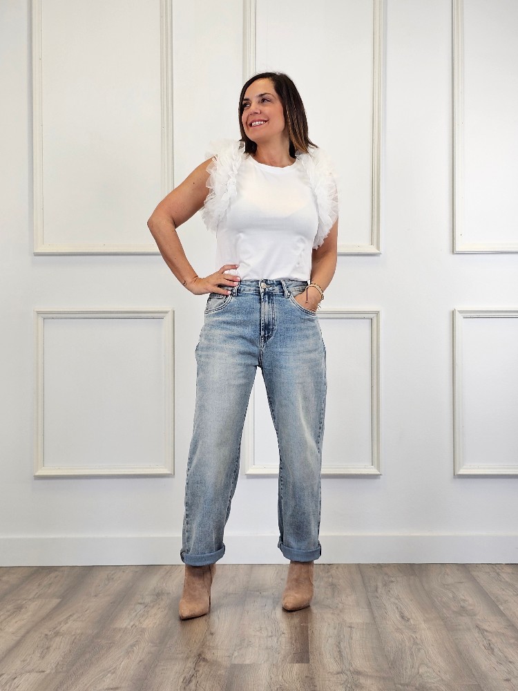 PANTALON DENIM MOMFIT