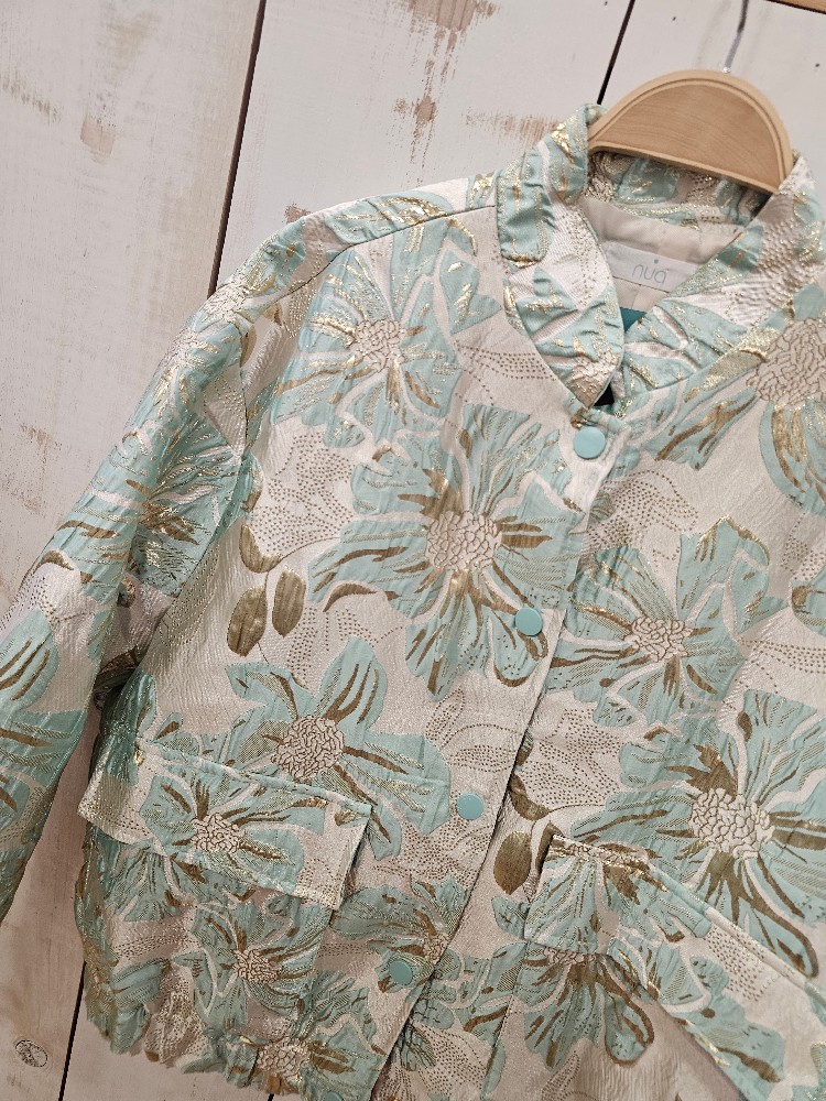 BOMBER BROCADA GALAXY MENTA