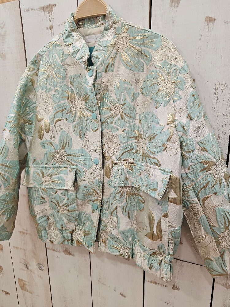 BOMBER BROCADA GALAXY MENTA