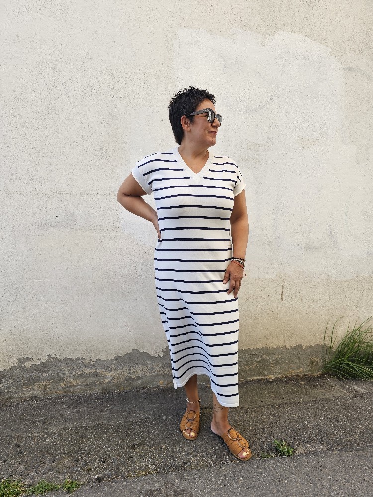 VESTIDO PUNTO RAYAS