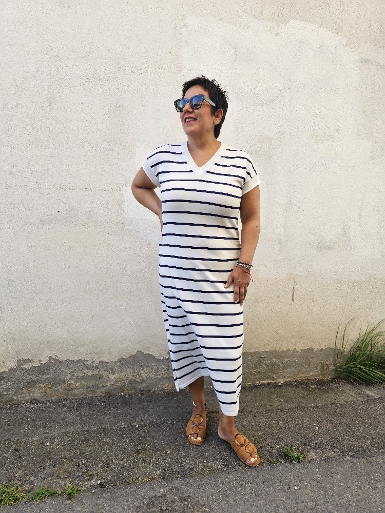 VESTIDO PUNTO RAYAS